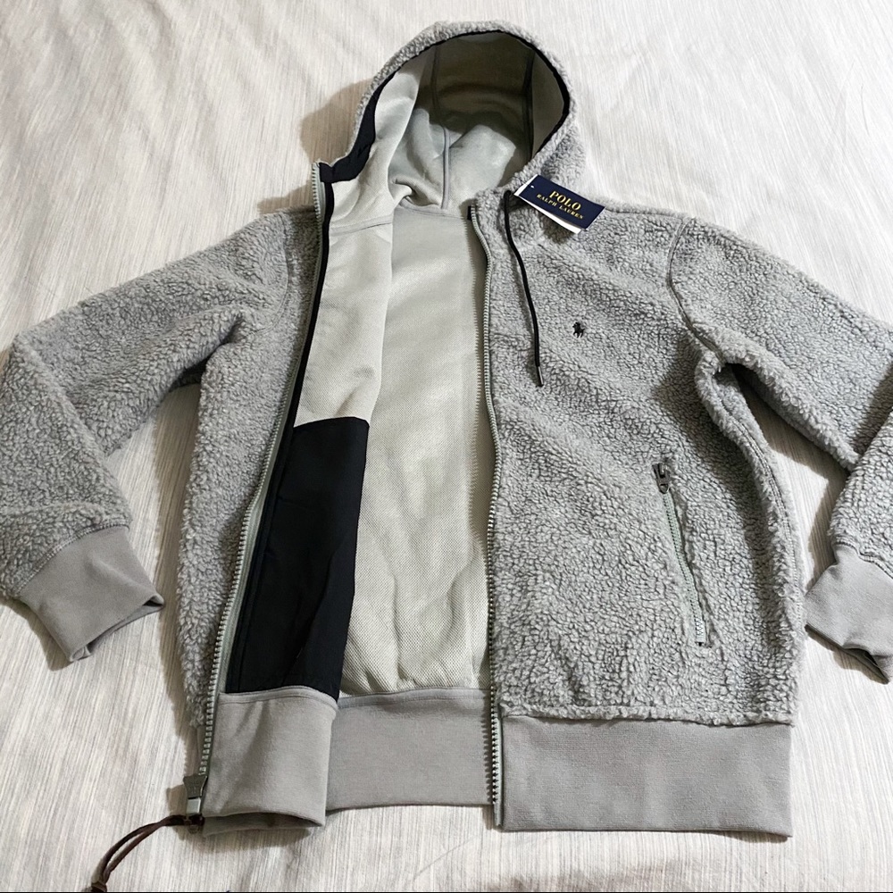 Polo Ralph Lauren Sherpa Full Zip Hooded Jacket - Picture 2 of 13